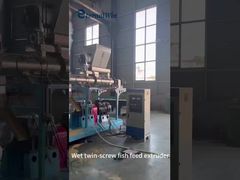 500KG/H Wet Twin Screw Fish Feed Extruder