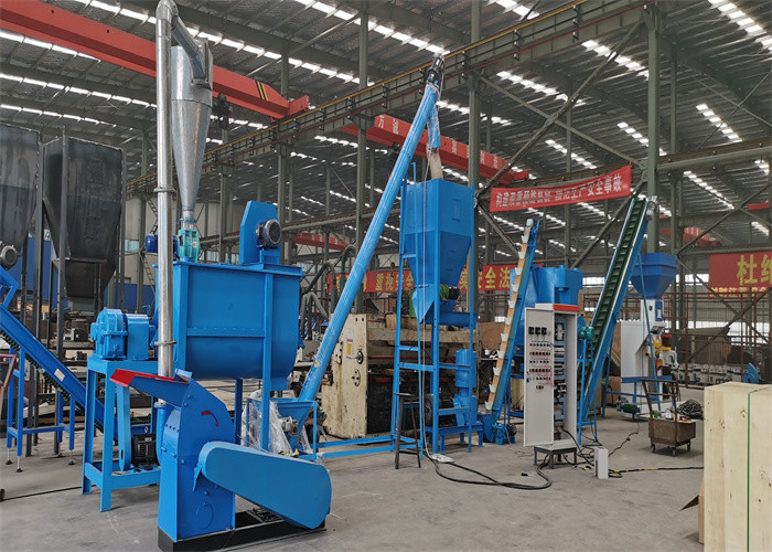 1t/h, 2t/h flat die animal feed production line for chicken feed cattle goat rabbit poultry feed pellet production line