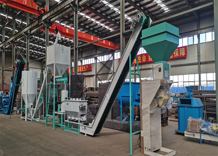 1t/h, 2t/h flat die animal feed production line for chicken feed cattle goat rabbit poultry feed pellet production line