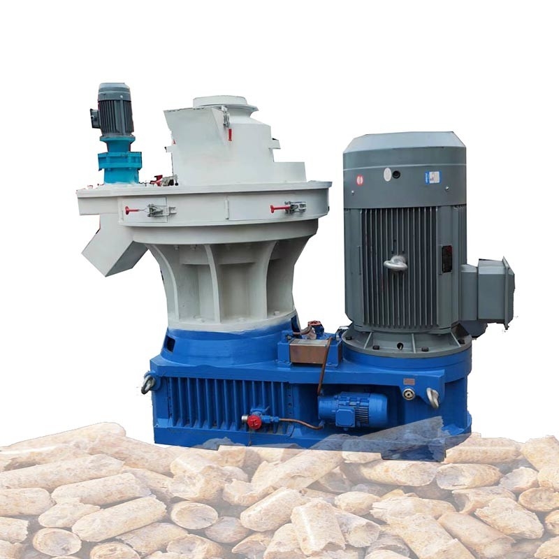 Wood Pellets 15KG Bags Vertical Ring Die Wood Pellet Mill With 1-5 T/H Capacity
