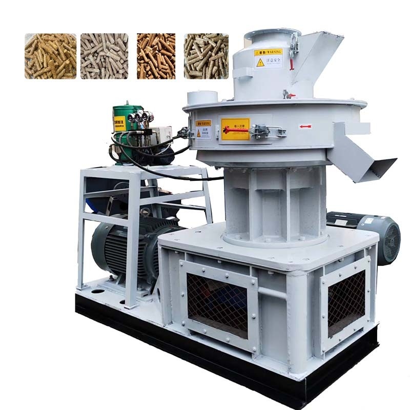 Wood Pellets 15KG Bags Vertical Ring Die Wood Pellet Mill With 1-5 T/H Capacity