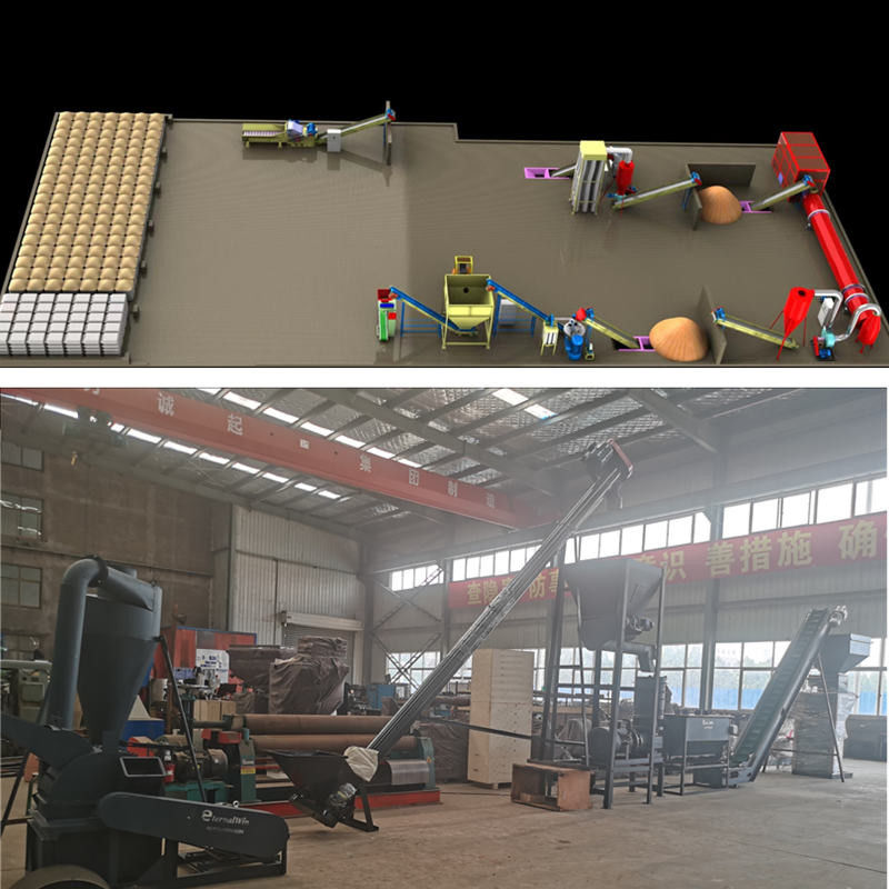 High Capacity 1-10TPH Biomass Pellet Production Line for Pine Straw Wood Chips Environmentally Friendly