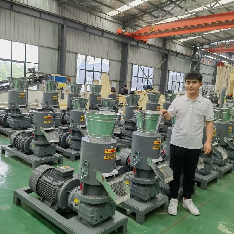 Flat Die 300-800kg /H Biomass Wood Pellet Mill  Sawdust Pellet Machine With CE Certificate