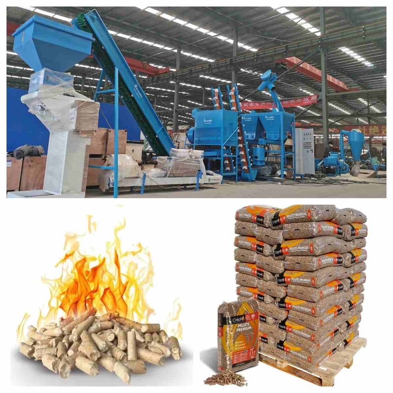 Automatic Full Pellet Production Equipment 800-1000kg/H Wood Pellet Extruder Machine