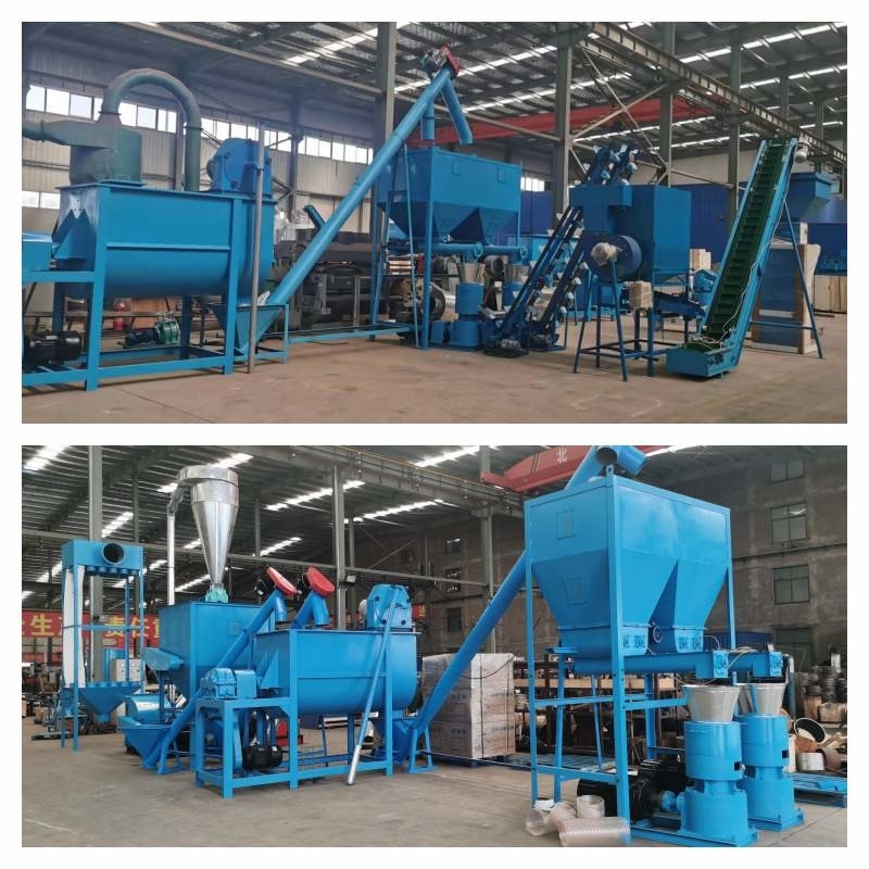 Automatic Animal Feed Pellet Production Line 1-2t/H Chicken Feed Pellet Machine
