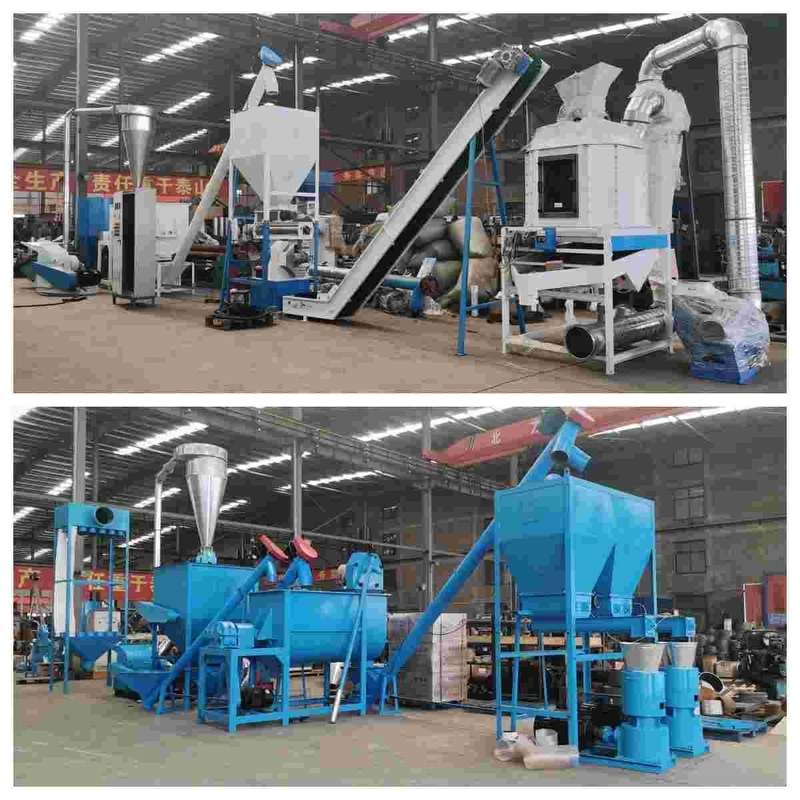 1-2t/h animals poultry chickens Feed Pellet Production Line with CE Certificate