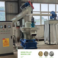 55kw Biomass Pellet Production Line 800-1000kg/H Ring Die Pellet Production Line
