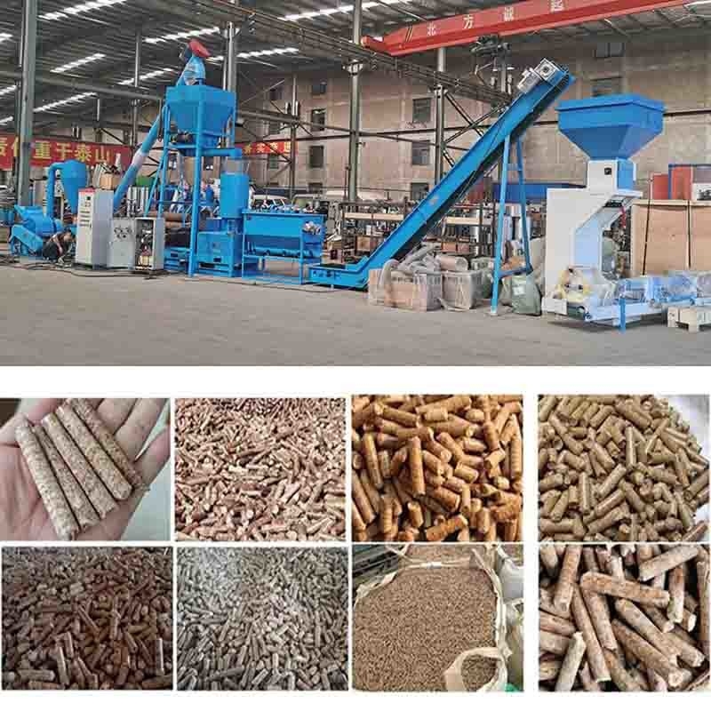 600-800kg/H Wood Pellet Production Line Biomass Pellet Making Machine Flat Die