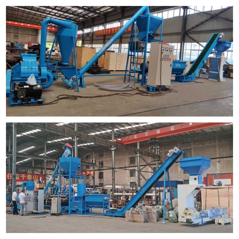 6-12mm Wood Chip Pellet Machine 1-2tph Waste Wood Pellet Machine High Density