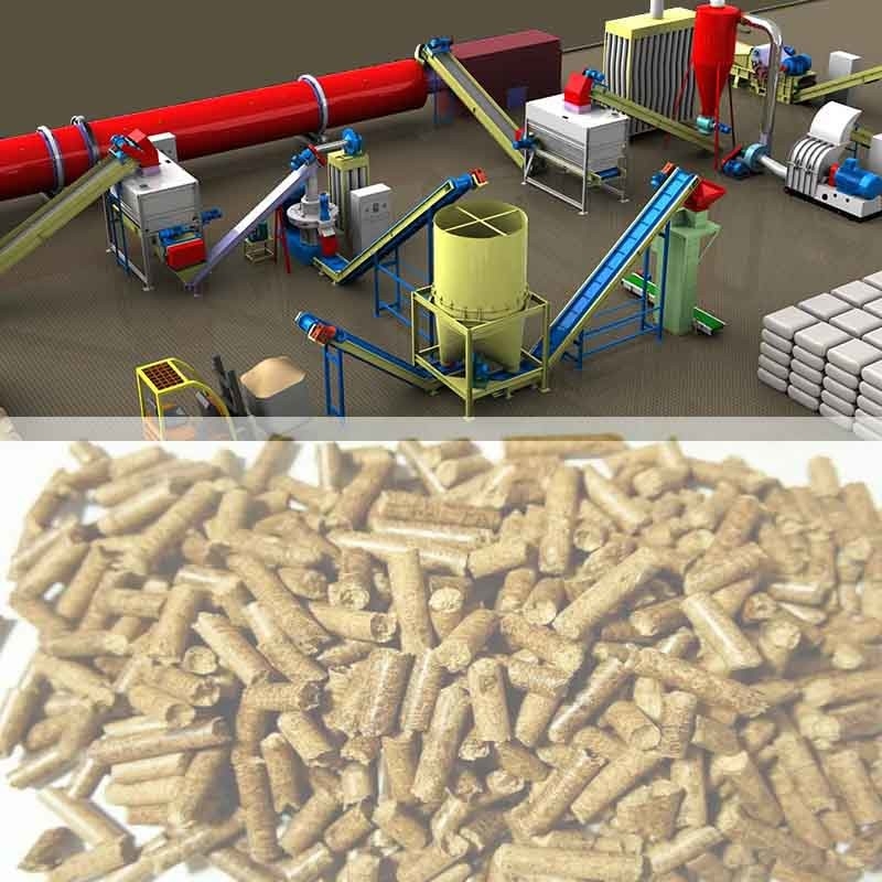 1T/H -5T/H Complete Wood Biomass Pellet Production Line Fire Pellet Making Machine