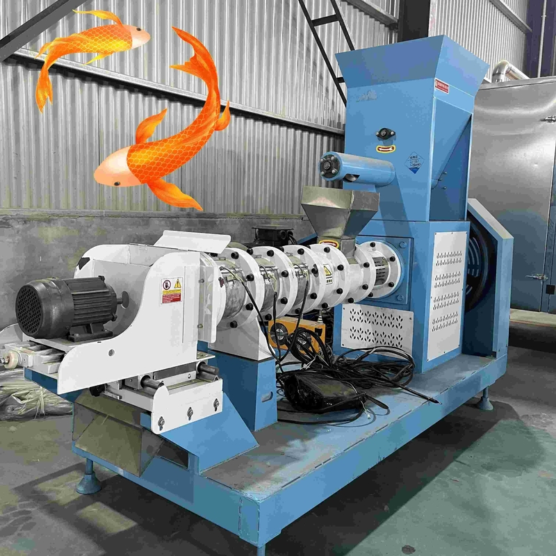 100-500kg/h Floating Fish Feed Production Line  With 0.75kw Screw Conveyor 1-12mm