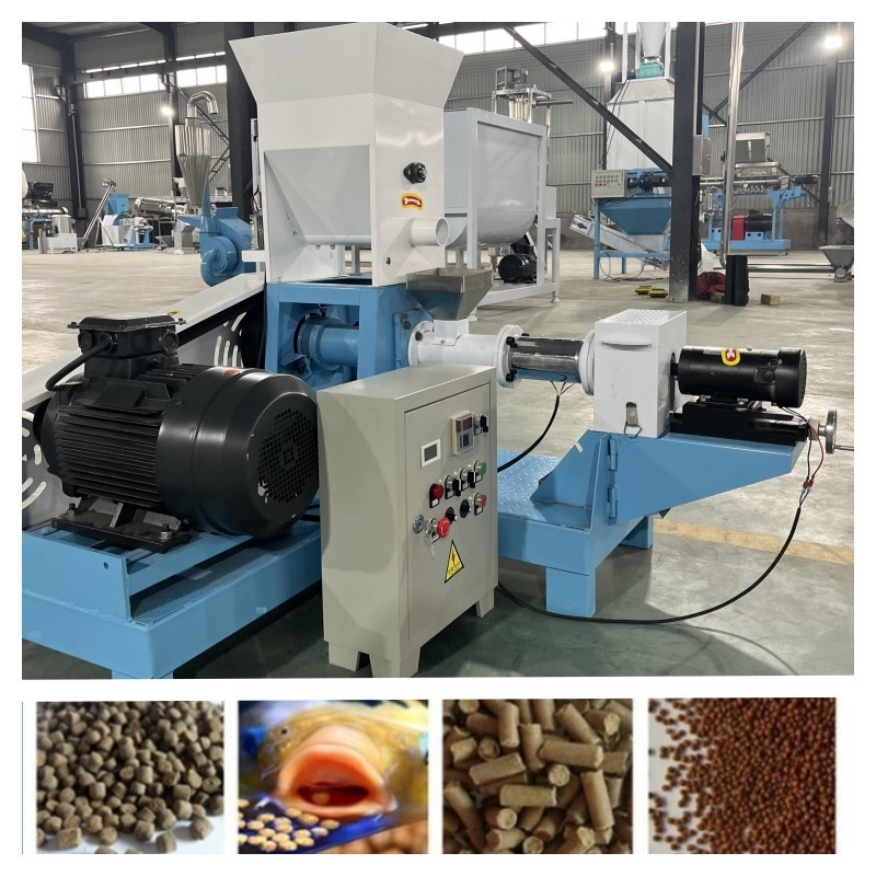 100-500kg/h Floating Fish Feed Production Line  With 0.75kw Screw Conveyor 1-12mm