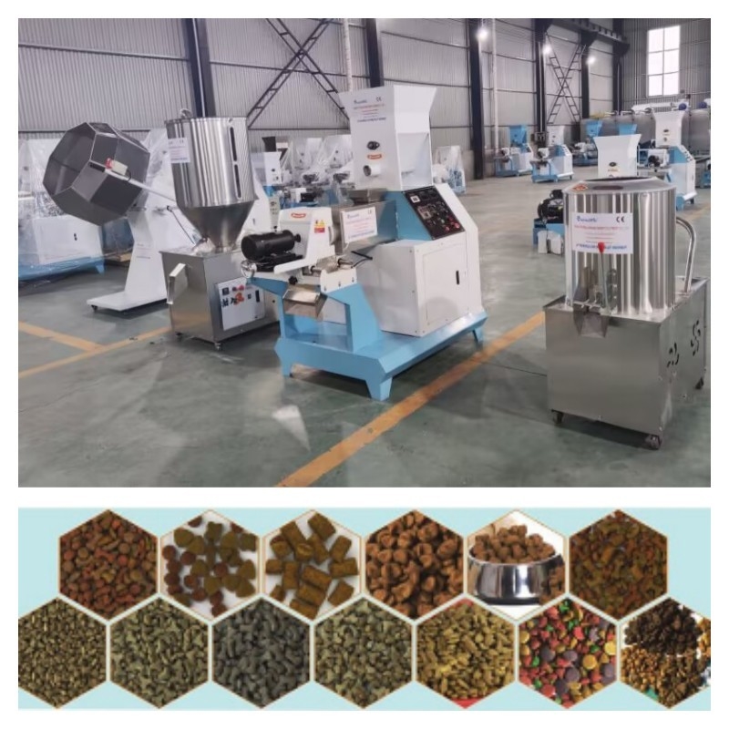 1-12mm Stainless Steel Floating Fish Feed Production Line  Main Motor Power 5.5-132kw