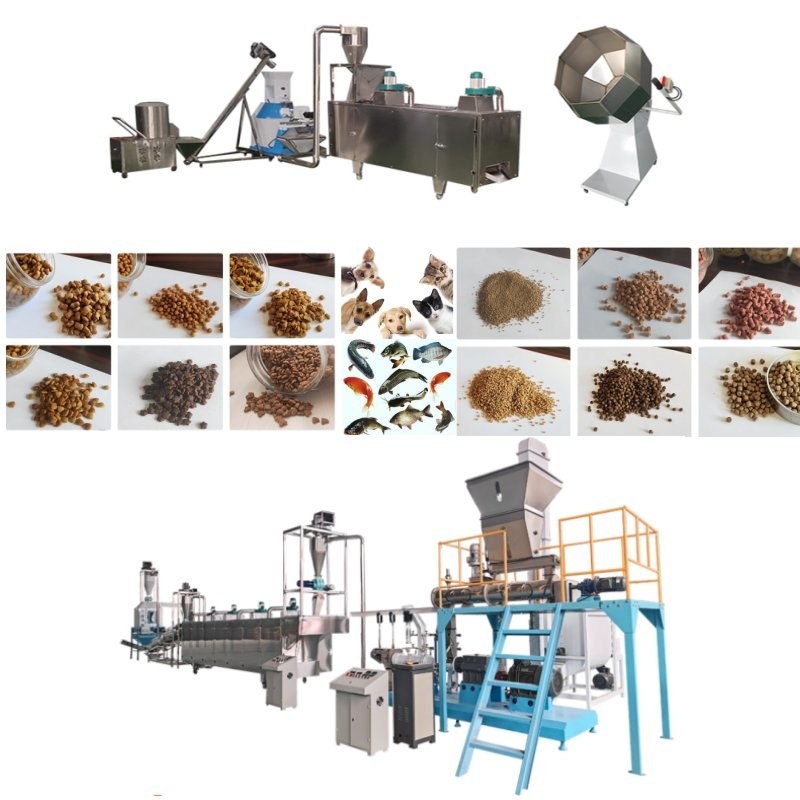 50-2000 Kg/H Sinking / Floating Fish Feed Extruder Line With Pellet Size 0.8-12mm