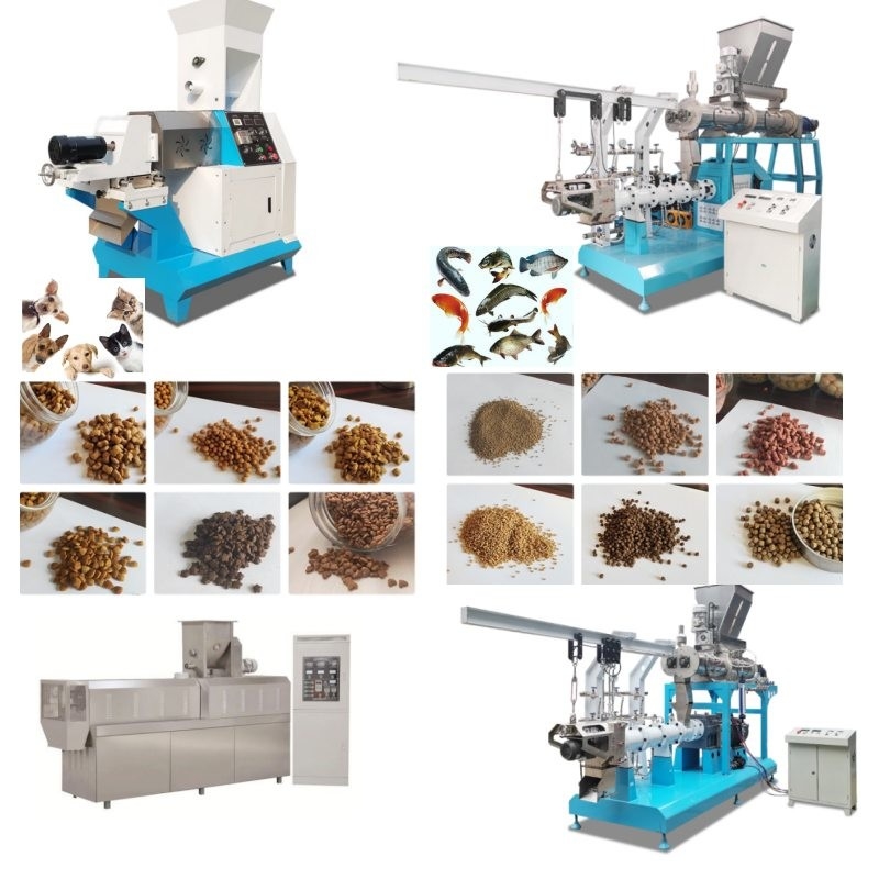 50-2000 Kg/H Sinking / Floating Fish Feed Extruder Line With Pellet Size 0.8-12mm