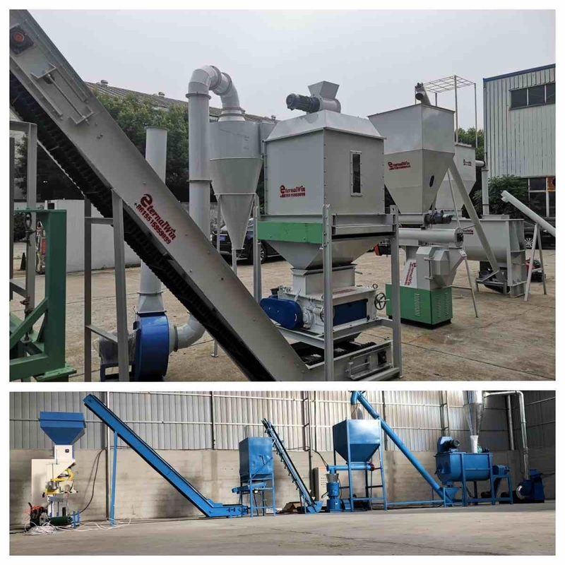 CE Feed Pellet Production Line 5t/H Ring Die Feed Pellet Machine With Steam Generator