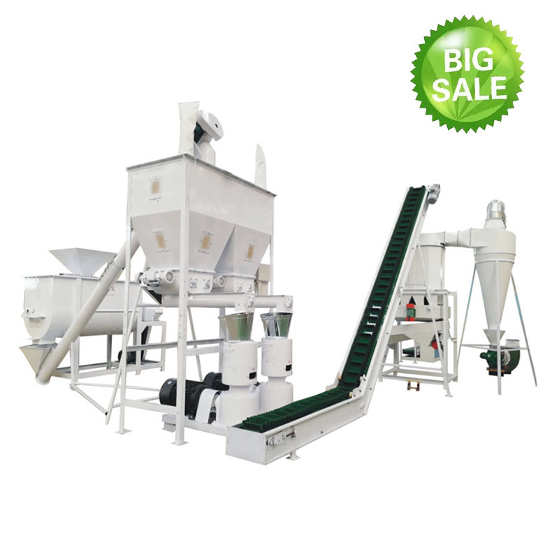 2 Ton Per Hour Animal Feed Pellet Production Line Chicken Pellet Mill Animal Feed