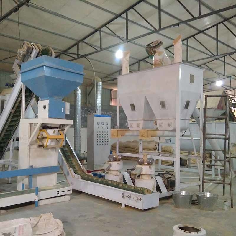 2 Ton Per Hour Animal Feed Pellet Production Line Chicken Pellet Mill Animal Feed