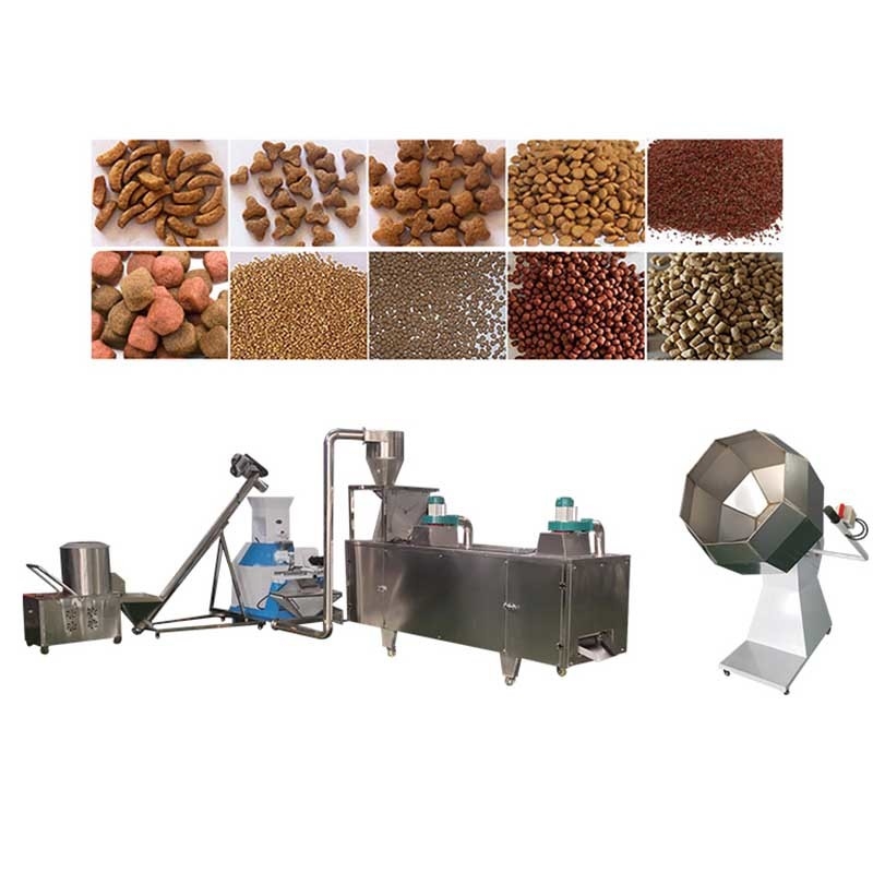 100-500Kg/H Pet Feed Pellet Machine Dog Food Production Line Stainless Steel