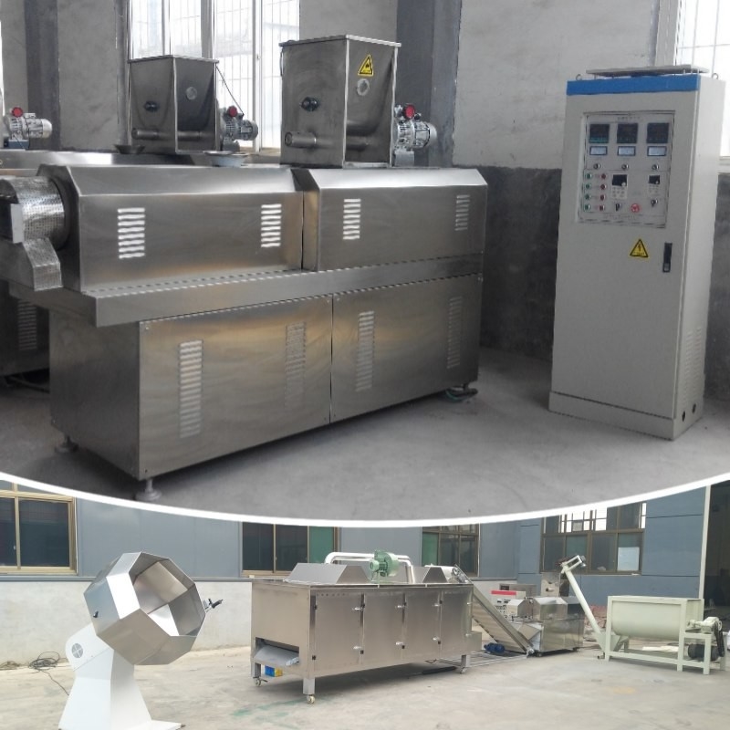 200~500kg/h Twin Screw Dry Pet Food Extruder Dry Type Fish Feed Extruder