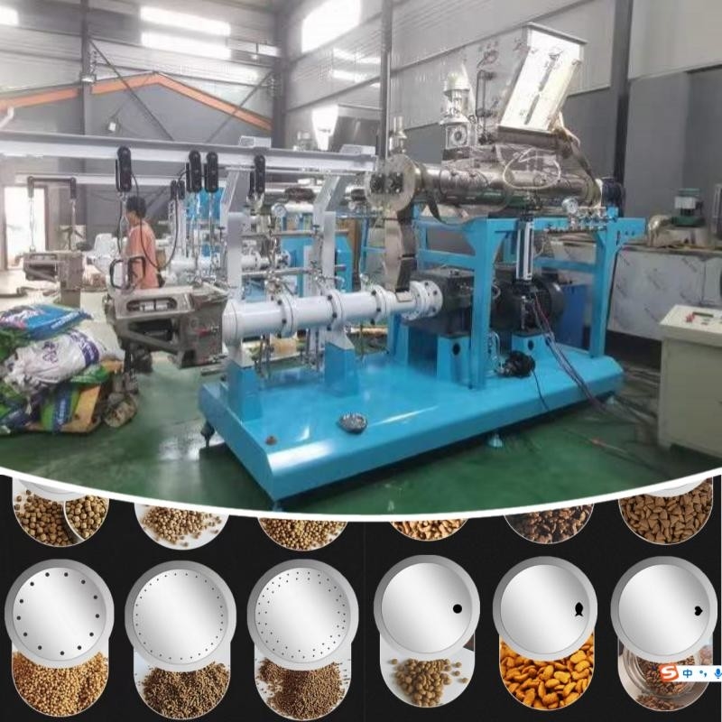 Wet Type Twin Screw Feed Extruder Floating Fish Feed Machine Fish Feed Line
