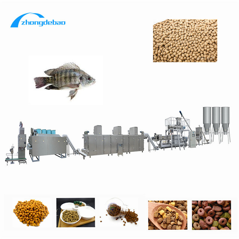 6-10ton Floating Fish Feed Production Line 0.75-3kw Fish Food Processing Line