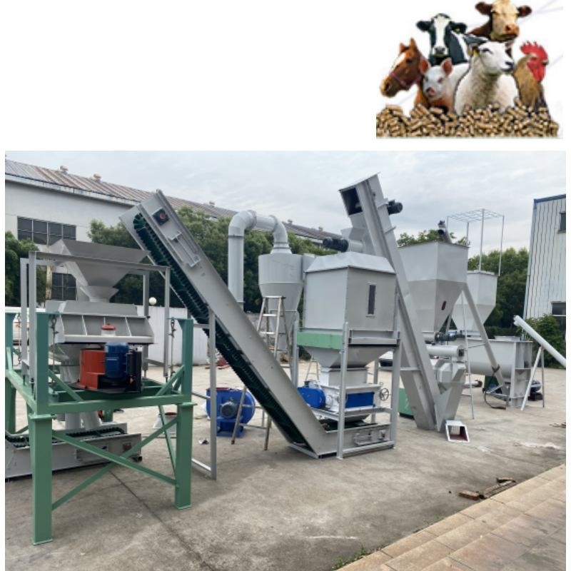 Flat Ring Die Pellet Mill Animal Feed Pelletizing Line for and Engineer Guide Installation