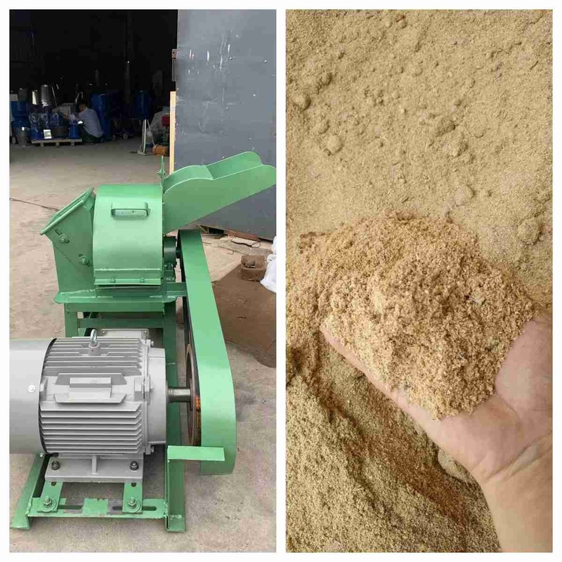 500kg/H 11kw Log Wood Sawdust Machine  Ginder Shedder Small Crusher For Wood Sawdust