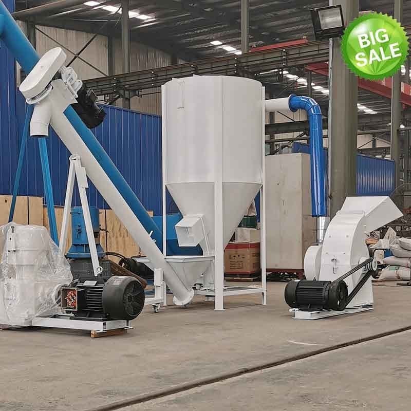 1 Ton Per Hour Feed Pellet Mill Poultry Animal Feed Pellet Production Line