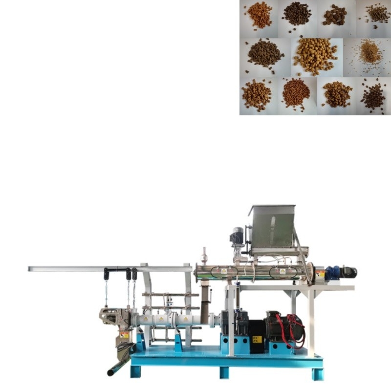 Twin Screw Floating Fish Feed Extruder Machine Wet Type Fish Feeder Machine Line