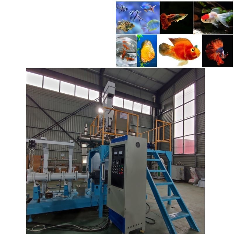 2000kg/H Floating Fish Feed Production Line Double Screw Floating Fish Feed Machine
