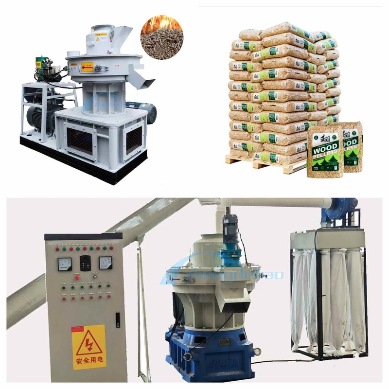 450 Model Wood Pellet Mill Machine 1000kg/H Vertical Ring Die Pellet Mill Biomass