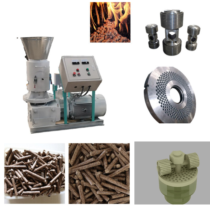 4-12mm Wood Pellet Press Machine 0.8-4ton/H Automatic Lubrication Feed Pellet Mill