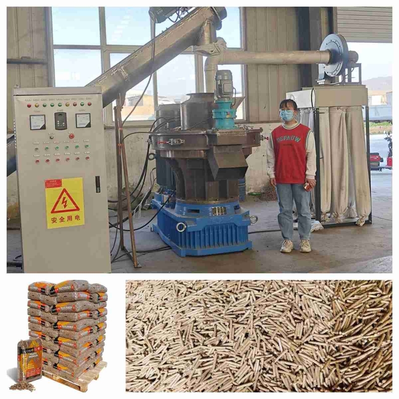 1-1.5ton/H Ring Die Pellet Mill Machine Wood Rice Husk Pellet Making Machine
