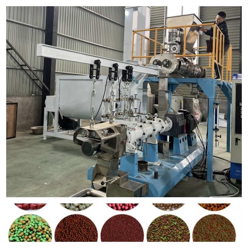 5.5-160KW Dry Type Fish Feed Extruder Safe Small Fish Feed Making Machine