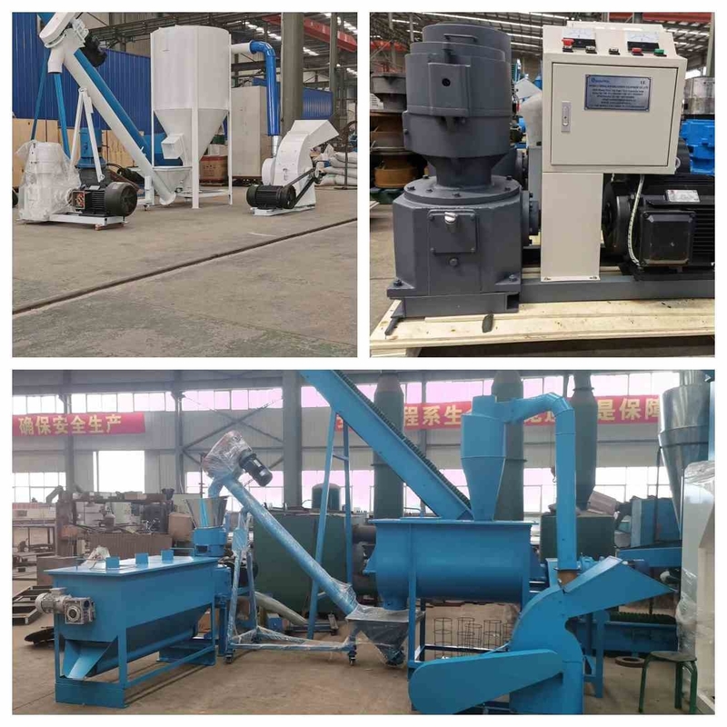 Flat Die Feed Pellet Maker 300kg/H -1000Kg/H Small Animal Feed Pellet Production Line