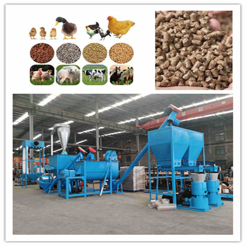 0.5-30 Tons/h Animal Feed Pellet Production Line With Ring Die Pellet Mill