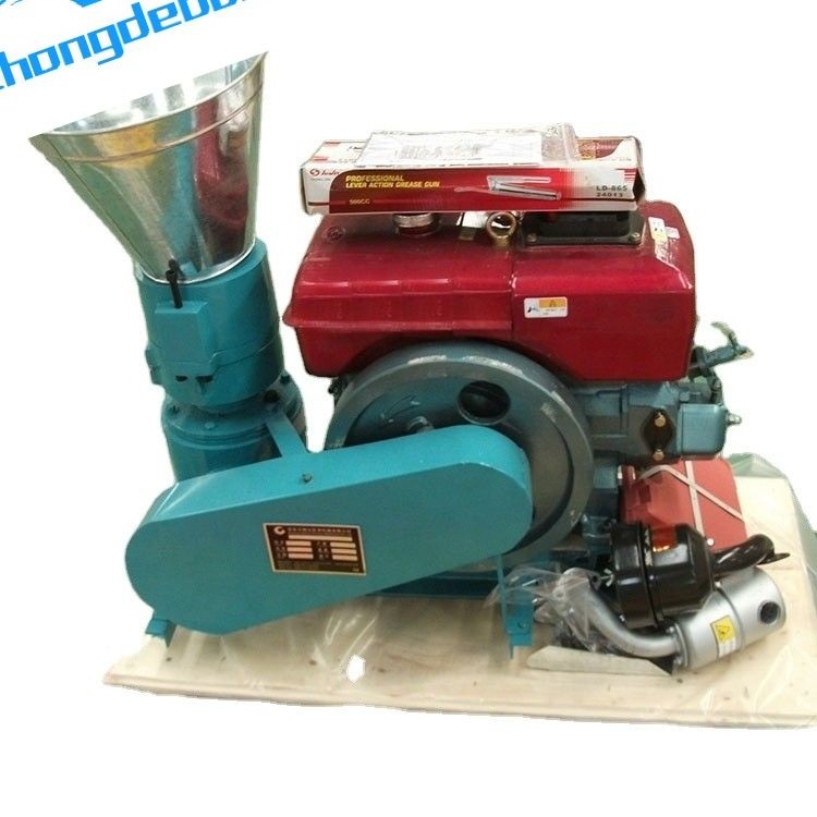 Diesel Engine Feed Wood Pellet Mill Machine 60-800 Kg/H For Poultry Feed