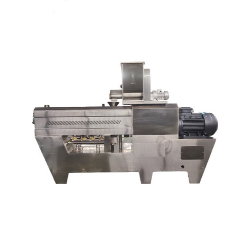 White Blue Stainless Steel Material Screw Feed Extruder Dog Food Cat Food Extruder Production Line
