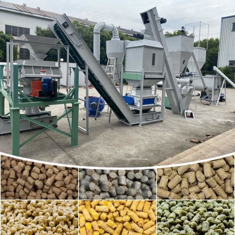 0.5-30 Tons/h Animal Feed Pellet Production Line With Ring Die Pellet Mill