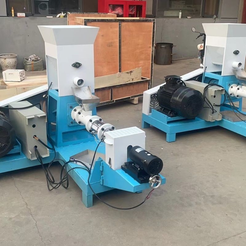 50~2000kg/h Stainless Steel Fish Feed Extruder Electric Steam Heating Single Or Double Screw