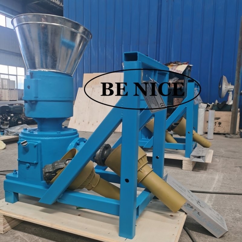 High Capacity PTO Pellet Mill with 2 Rollers and 4mm Die for 80-1000kg/h Production