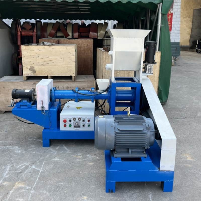 Carbon Steel Fish Feed Extruder Shrimp Bird Food Pellet Machine Dog Food Machine Screw Feed Extruder Custom Color