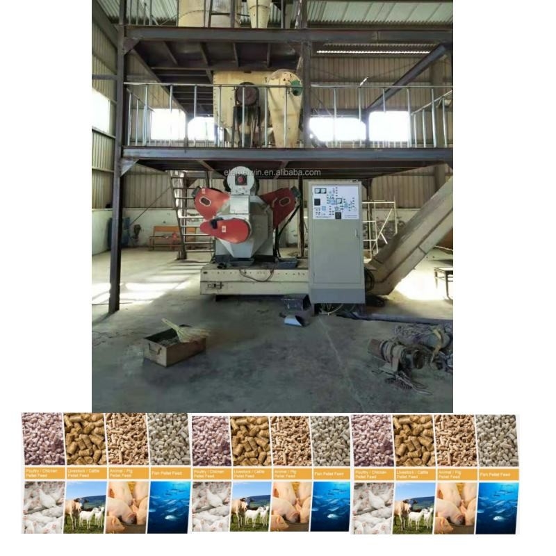 Flat Ring Die Pellet Mill Animal Feed Pelletizing Line for and Engineer Guide Installation