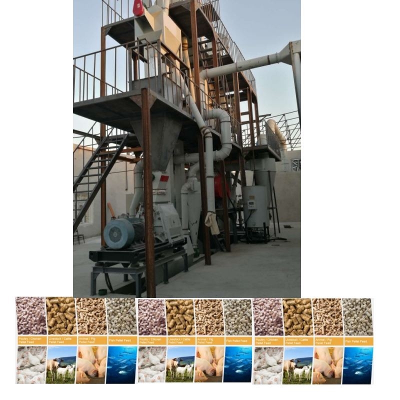1-12mm Feed Pellet Size Animal Feed Pellet Production Line