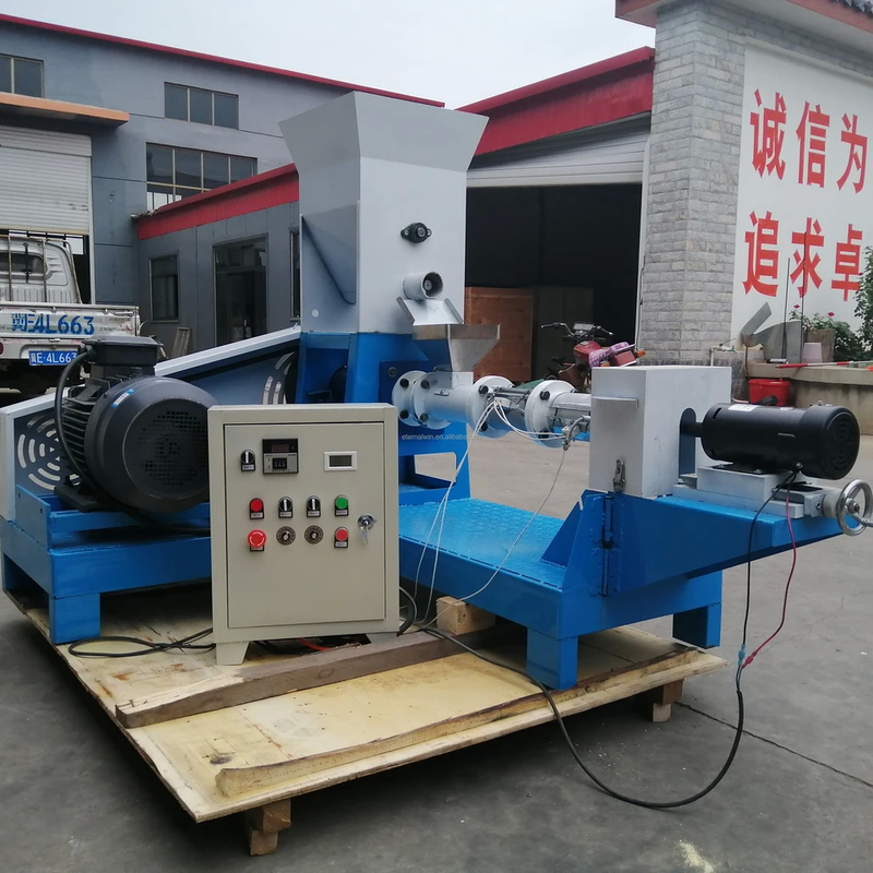 Customized Fish Feed Extruder Capacity Automatic Power Single / Double-Screw 5.5-160 KW