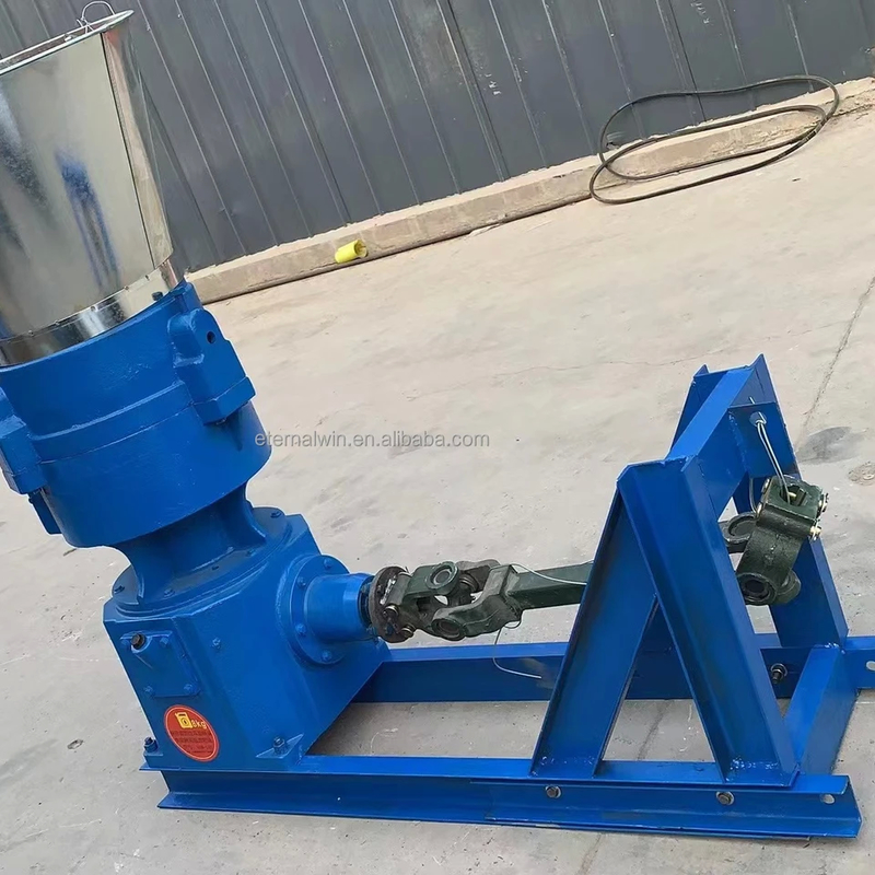 Horsepower Alloy Steel PTO Pellet Mill 12mm Die 80-1000kg/h Capacity Wood Packaged Machine