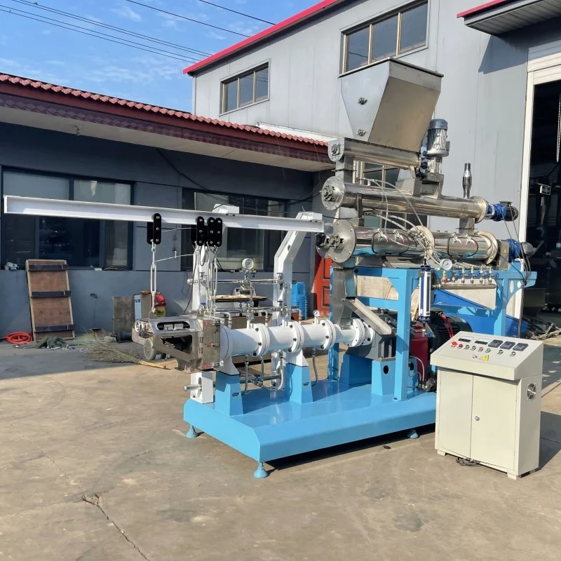 Stainless Steel Dry Type Fish Feed Extruder With Electric Or Steam Heating