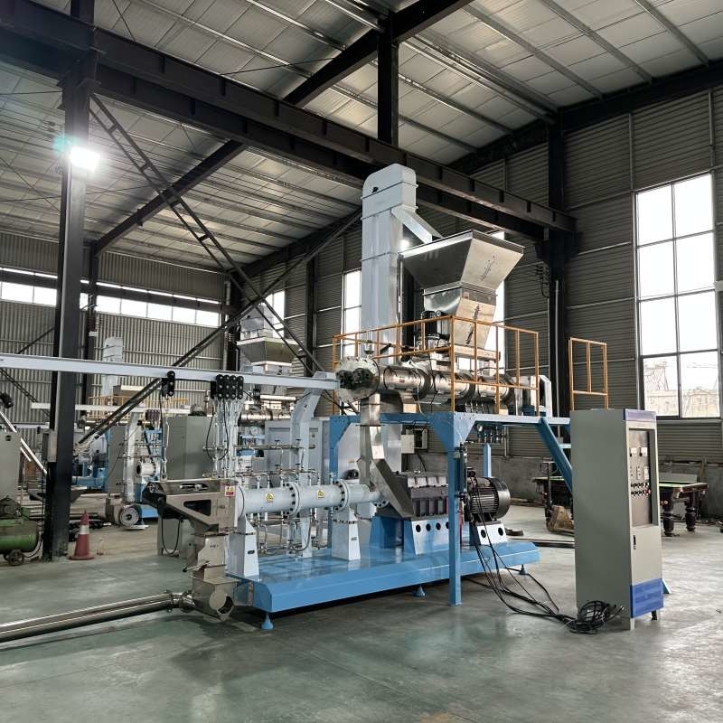 TWIN SCREW FEED EXTRUDER TILAPIA FLOATING FISH FEED PRODUCTION MACHINE CE / SGS CERTIFIED