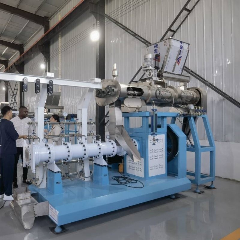 Wet Type Tilapia Fish Feed Extruder Machine With Steam Conditioner